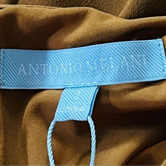 Antonio Melani Kinnon Faux Suede Dress Size 2 NWT Cognac Brown Fit & Flare - Picture 8 of 8